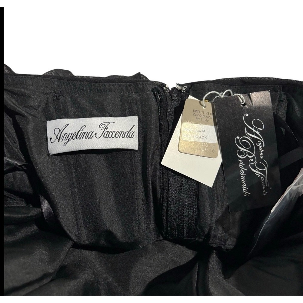 Strapless Black Prom Gown with Ruched Bodice - Picture 5 of 10